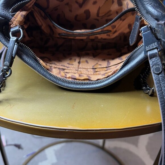 AIMEE KESTENBERG Fiery Convertible Chain Crossbody Clutch Bag In Black - Picture 9 of 12